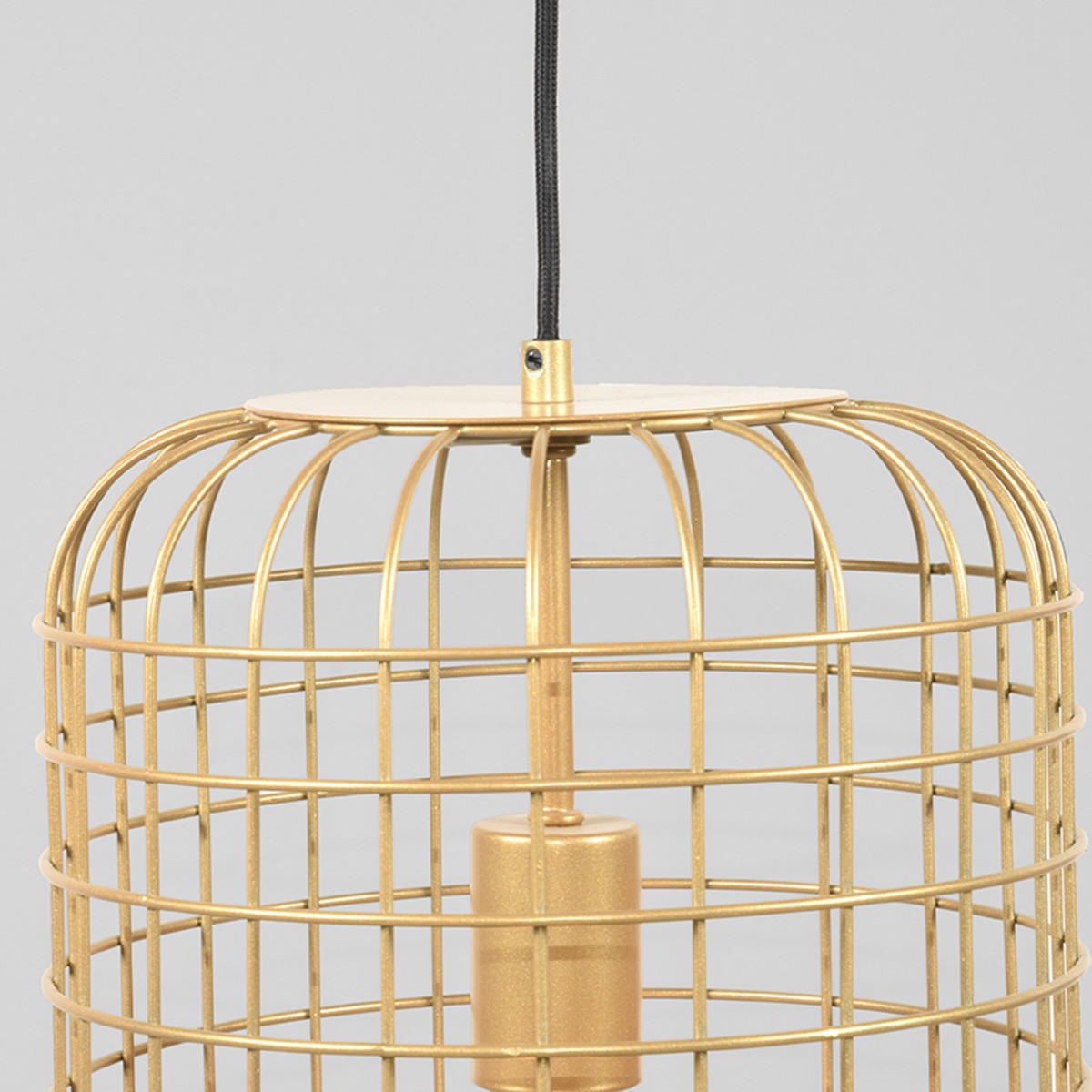 PENDELLEUCHTE Massiv Goldfarben 26/26/150 cm - Goldfarben, Metall (26/26/150cm) - LABEL51