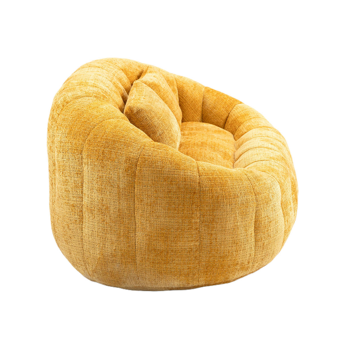 SITZSACK Lazy Sofa 150 x 95 cm Chenille Yellow - Gelb, Kunststoff (95/63/145cm) - Beauniv