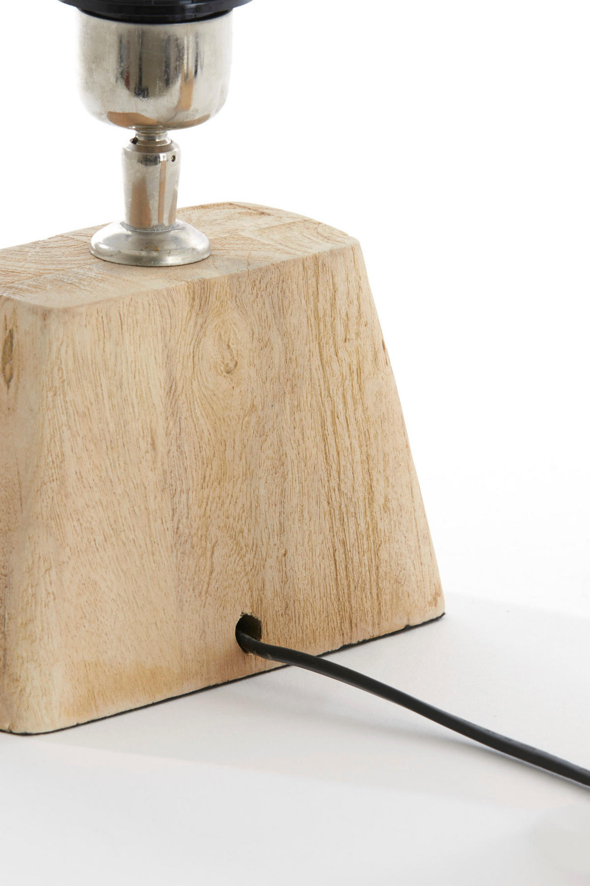 LAMPENFUSS Kardan Braun 22/15/19 cm - Hellbraun, Holz (22/15/19cm) - Light & Living