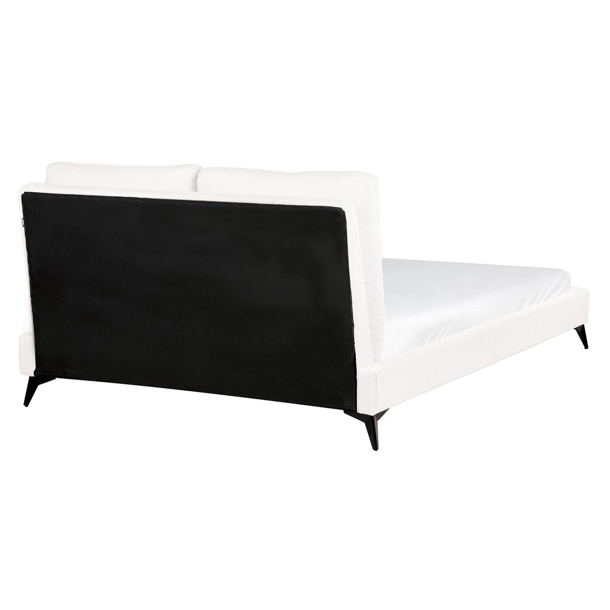 POLSTERBETT mit Lattenrost 140x200 cm Weiß Melle - Creme, Textil (140/200cm) - Beliani