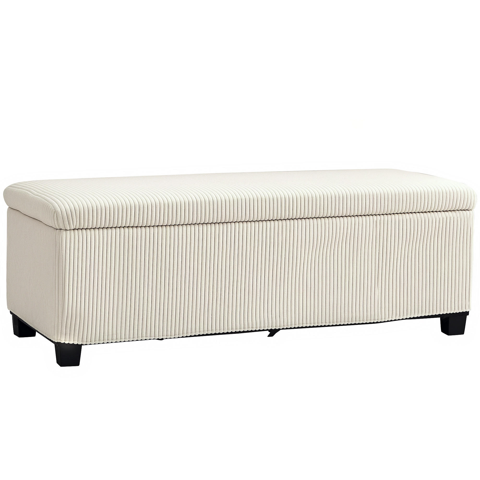 SITZBANK mit Stauraum, Flur 112 x 42 x 40 cm, Beige - Beige, Metall (112/40/42cm) - HOMCOM