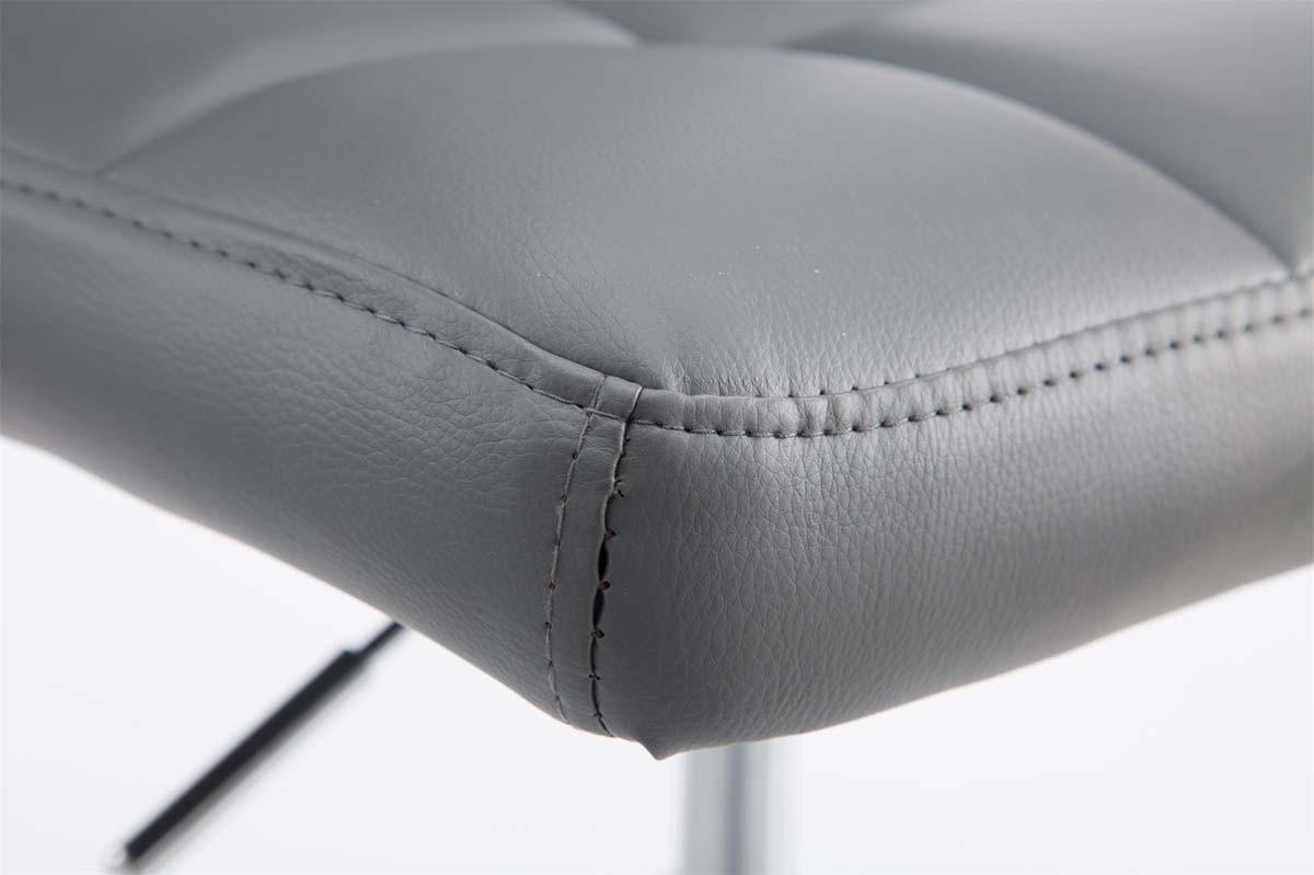 BARHOCKER 2er Set Bangko Kunstleder Grau - Grau, Leder/Metall (44/74/49cm) - DELUKE