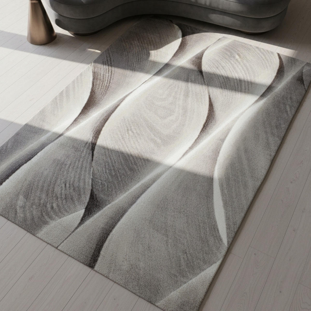 KURZFLORTEPPICH DRAU, mit Farbverlauf, Braun, 200 x 290 cm - Braun, Textil (290/200cm) - KADIMA DESIGN
