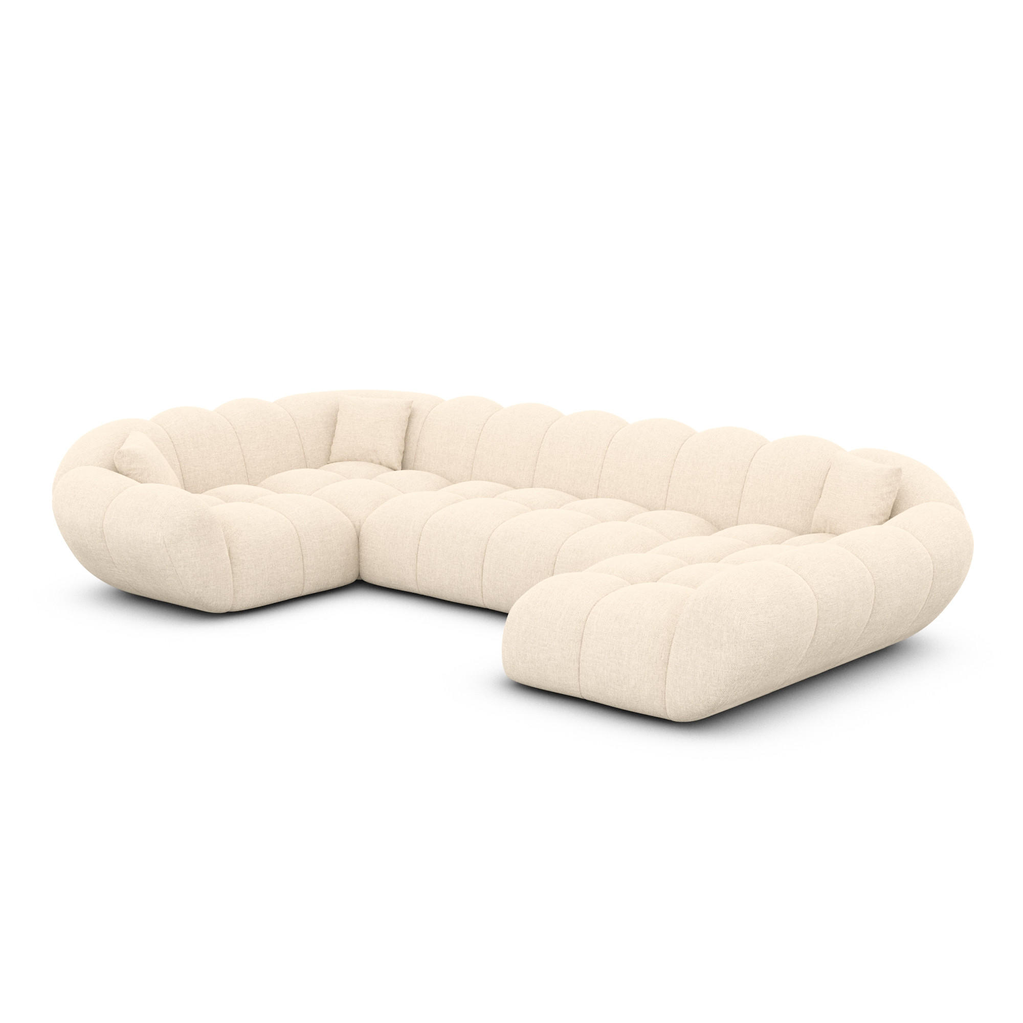 Varoyal Wohnlandschaft Creme 193x70x323 cm