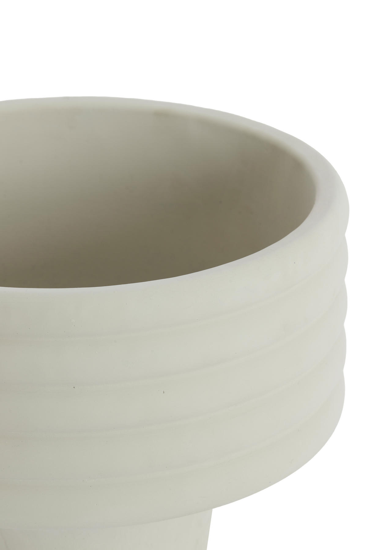 VAZE Sylva Weiß 30/30/27 cm - Weiß, Keramik (27cm) - Light & Living