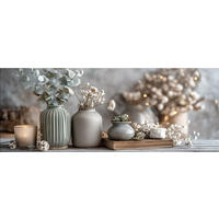 GLASBILD 80x30 cm Stillleben Eukalyptus salbeigrün - Beige, Glas (80/30cm) - artissimo