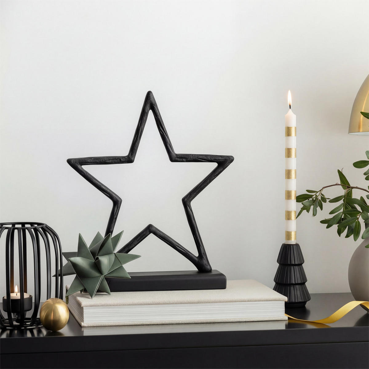 DEKO-STERN Christmas Chic schwarz 26 cm - Schwarz, Metall (6/26/25cm) - Villeroy & Boch