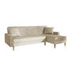 ECKSOFA mit Schlaffunktion L-Form, Beige - Beige, Holzwerkstoff/Textil (256/134cm) - Idohome