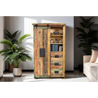 HIGHBOARD LIBRO - Hellbraun/Multicolor, Akazienholz/Holz (150/45/90cm) - SAM