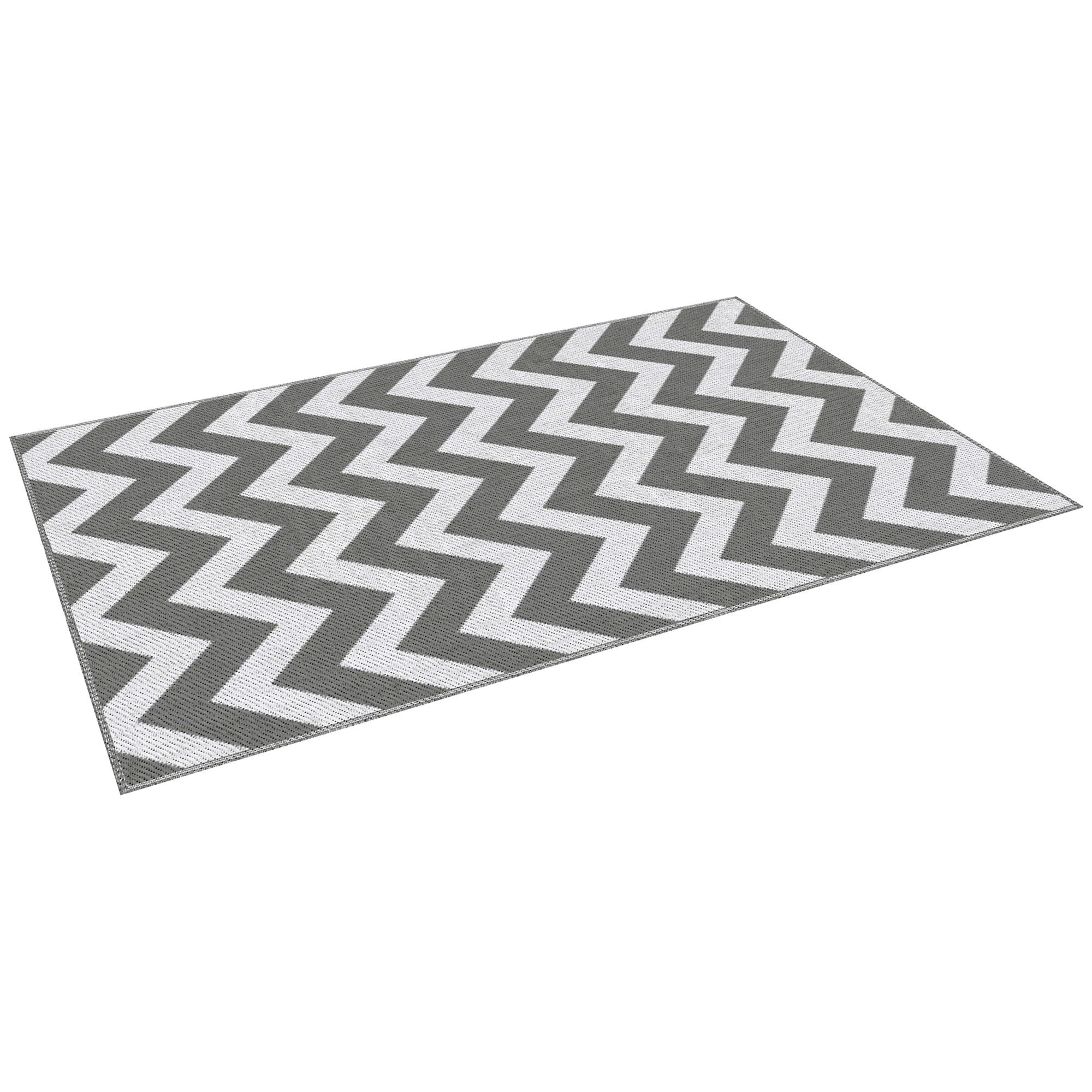 OUTDOORTEPPICH DE-10938 Hellgrau - Hellgrau, Kunststoff (182/121cm) - ComfortXL