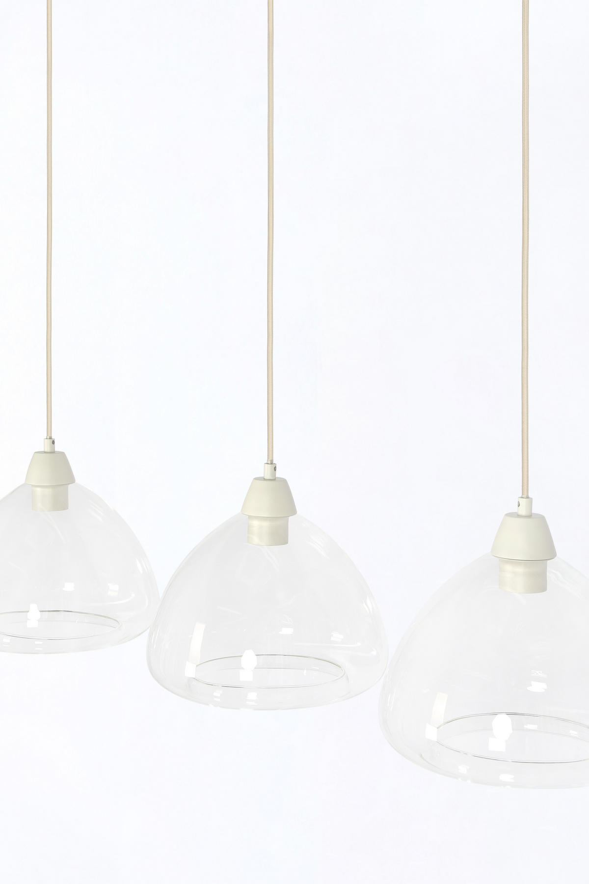 HÄNGELAMPE Bisho Weiß 94/26/19 cm - Weiß, Glas (94/26/19cm) - Light & Living