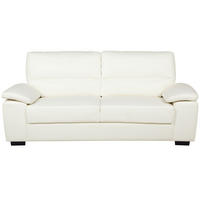 3-SITZER-SOFA Kunstleder Beige Vogar - Beige, Kunststoff/Textil (195/90/74cm) - Beliani