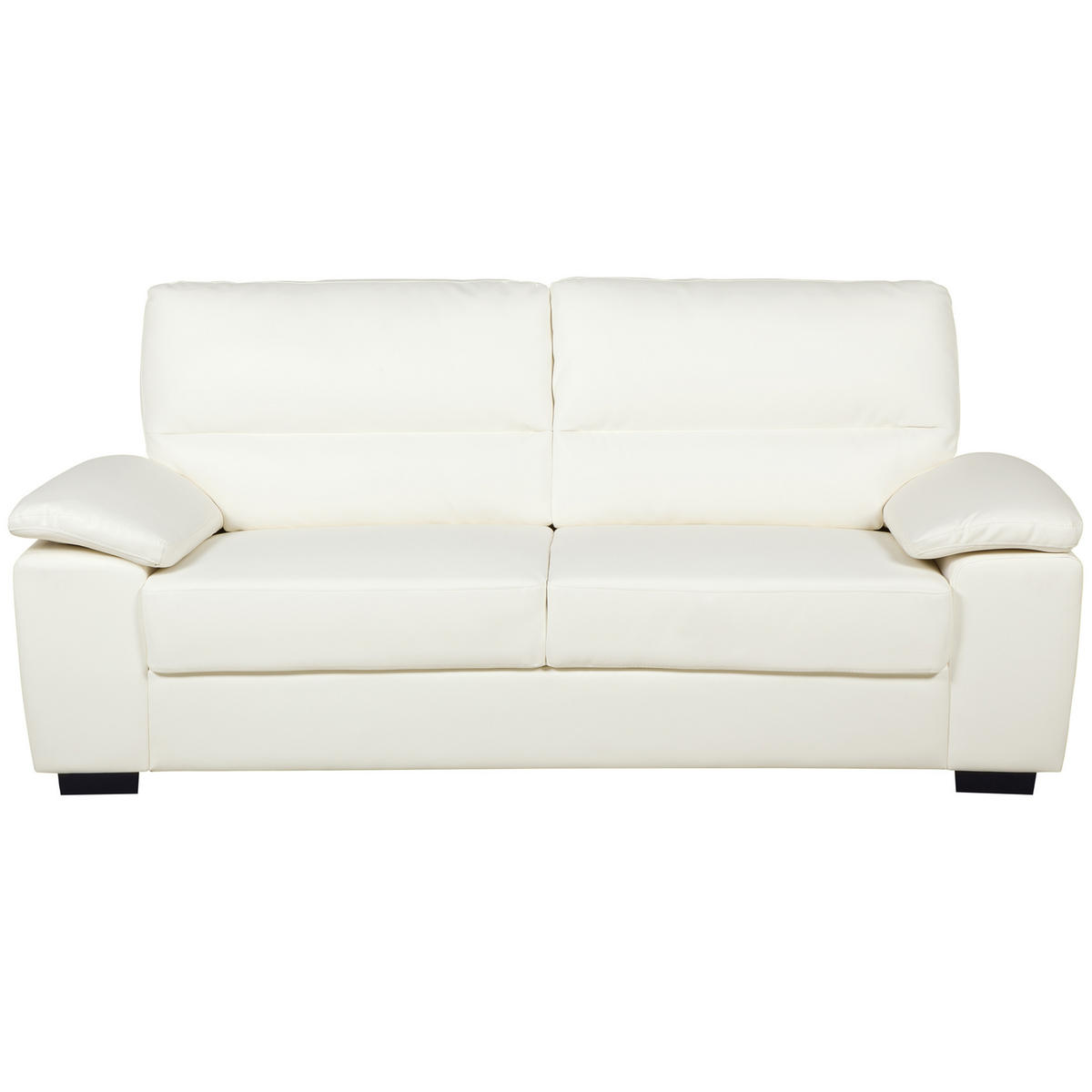 3-SITZER-SOFA Kunstleder Beige Vogar - Beige, Kunststoff/Textil (195/90/74cm) - Beliani
