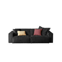 SOFA SAMU Schwarz Webstoff - Schwarz, Kunststoff/Textil (236/72/106cm) - KAWOLA