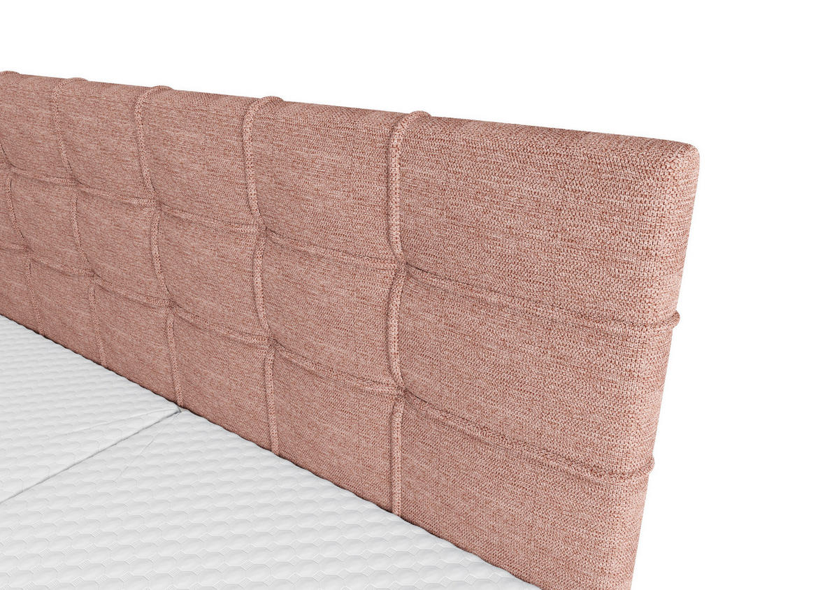BOXBETT INAO 140x200 mit Matratze H3, Bonell und Topper ARAGON 62 - Pink, Textil (140/200cm) - Bedante