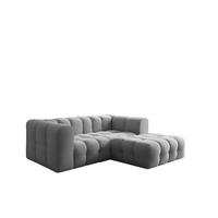 ECKSOFA Solvie Xs In Tiffani - Grau, Holzwerkstoff/Textil (239/193cm) - Fun Möbel