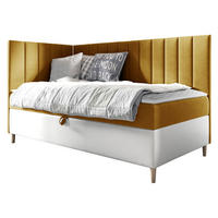 BOXBETT Maja Junior 3, Seite zum Öffnen des Bettkastens: Links - Gelb/Weiß, Holz (100/200cm) - MIRJAN24