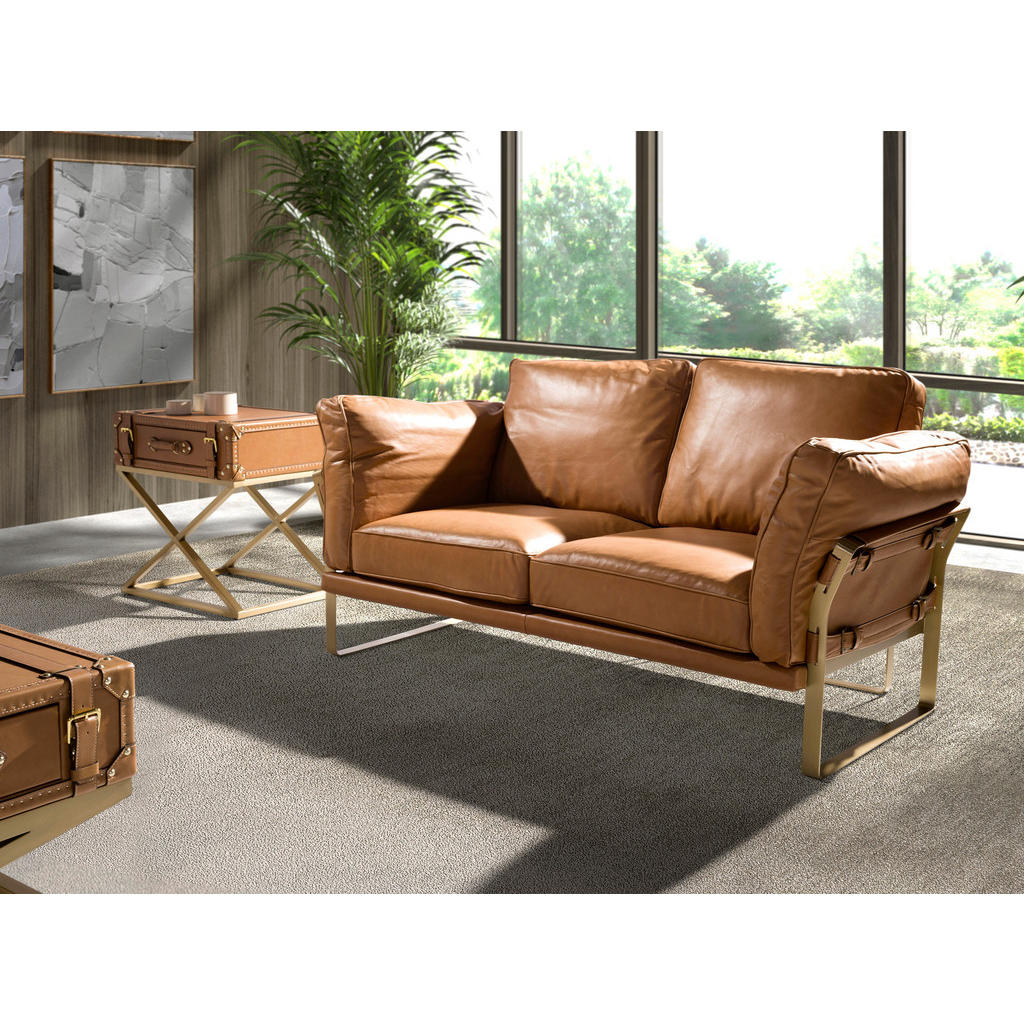 Thumbnail - Angel Cerda Sofa, Braun, Leder, 160x84x90 cm, FSC 100%, Wohnzimmer, Sofas & Couches, Sofas, 2-Sitzer Sofas