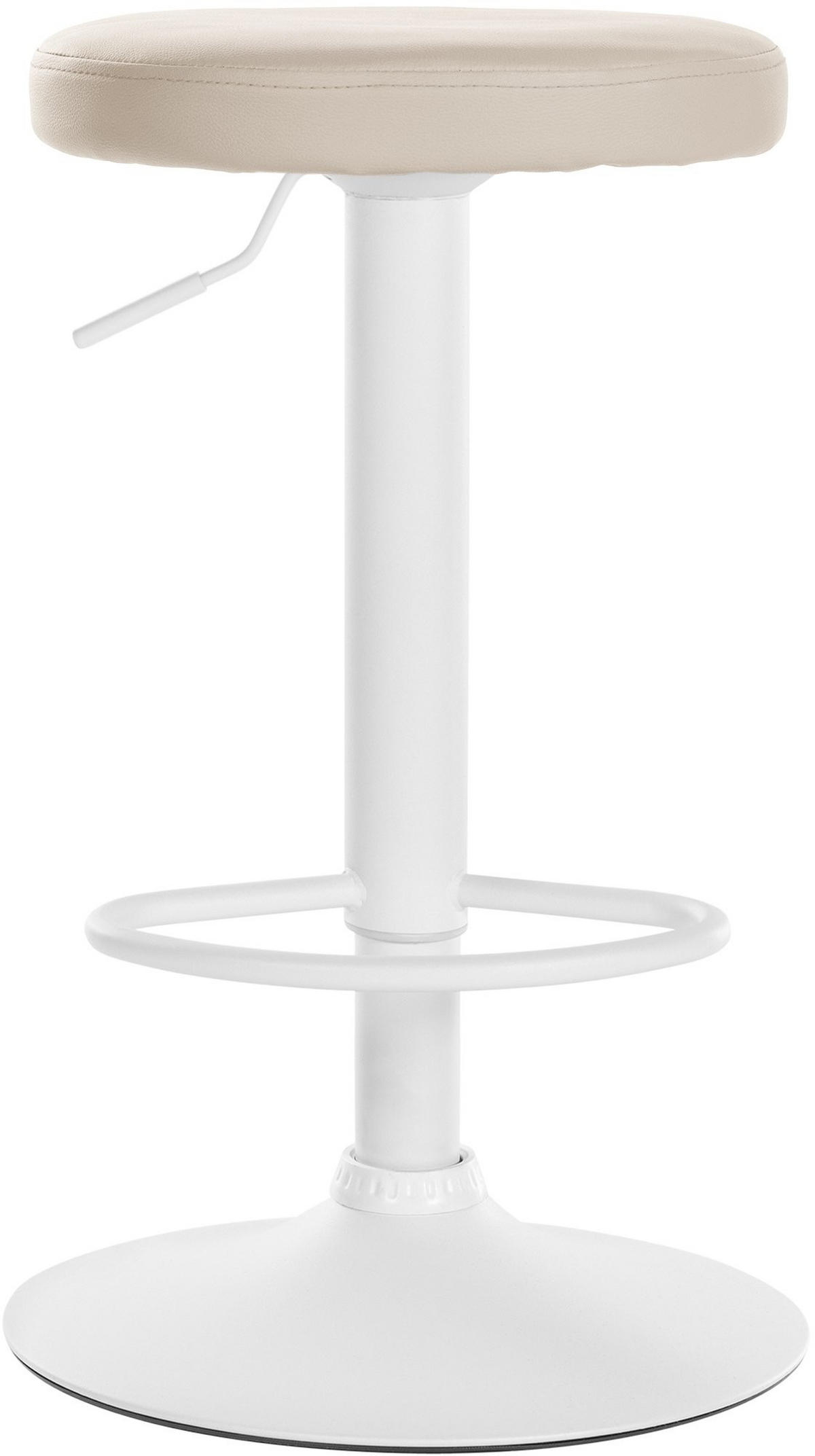 BARHOCKER Ponte 60-81 cm Creme - Creme, Leder (38.5/60/38.5cm) - furnicato