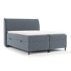 BOXBETT Corvus Blau 140/200 cm mit Taschenmatratze und Topper - Blau/Schwarz, Holz/Holzwerkstoff (140/200cm) - Maison de Reve