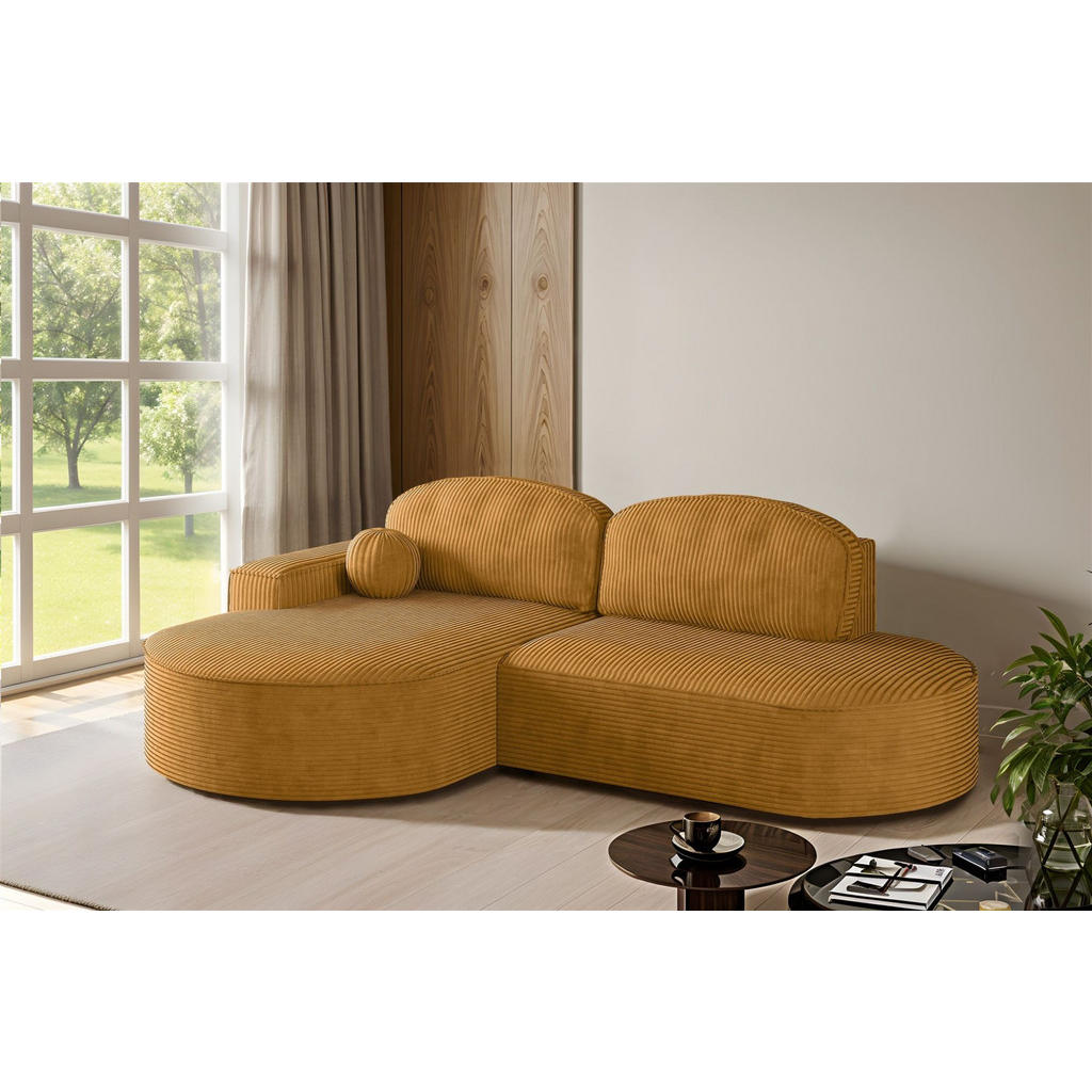 Thumbnail - Fun Möbel Ecksofa, Gelb, Textil, Ottomane links, 278x179 cm, Wohnzimmer, Sofas & Couches, Wohnlandschaften, Ecksofas