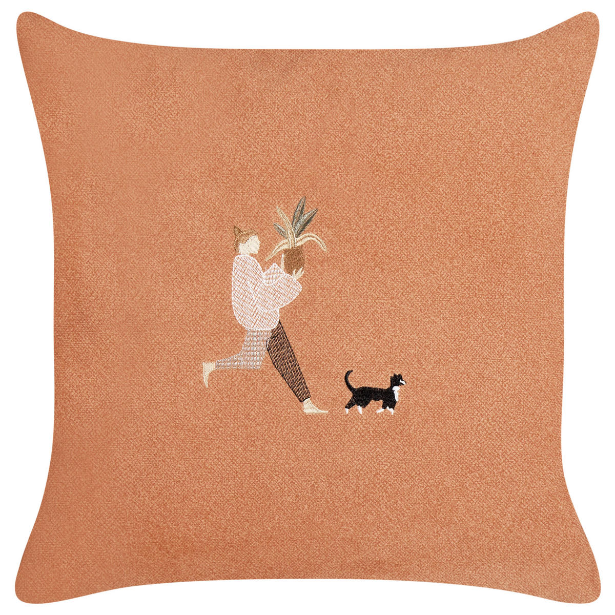 DEKOKISSEN 2er-Set Orange 45/45 cm Marigold - Orange, Textil (45/45cm) - Beliani