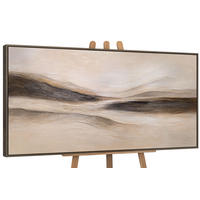 GEMÄLDE Spuren des Windes Schattenfugenrahmen Grau 160x80 cm - Grau, Holz (160/80cm) - YS-art gallery