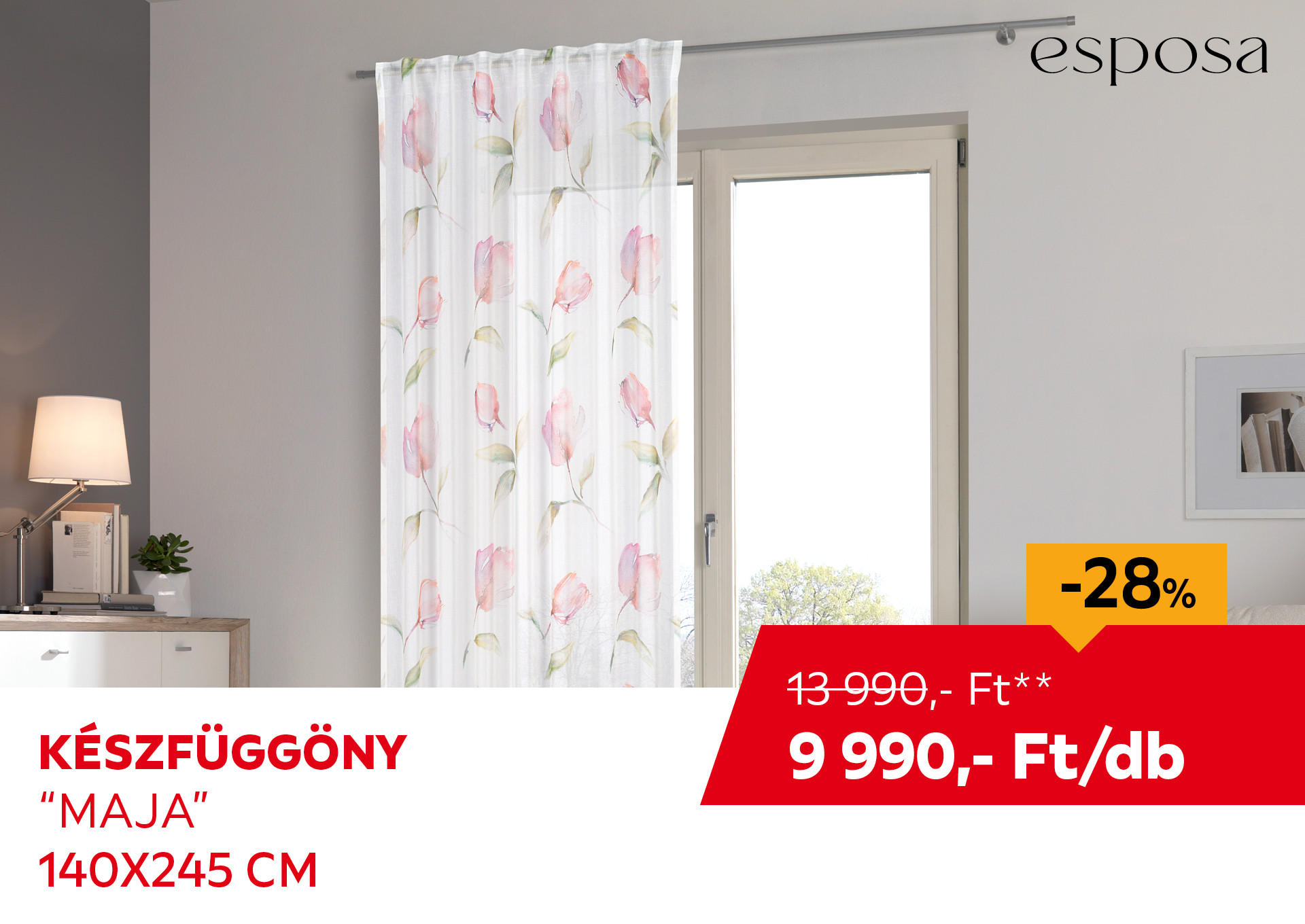 KÉSZFÜGGÖNY "MAJA" 140X245 CM Kiemelt termék 13990 Ft.- helyett 9990 Ft.-