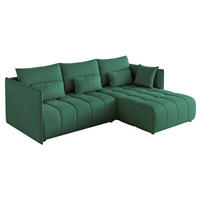 ECKSOFA CLEO mit Schlaffunktion und Bettkasten Grün - Grün, Holzwerkstoff/Kunststoff (245/180cm) - Idohome