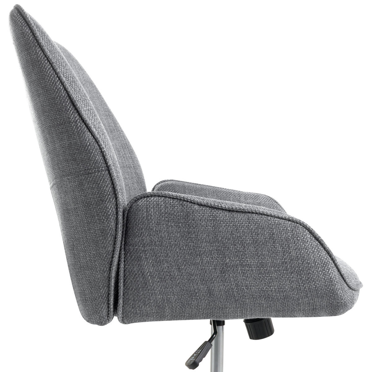 BÜROSTUHL Kunstleinen Dunkelgrau Castile - Dunkelgrau, Textil (64/96/64cm) - Beliani