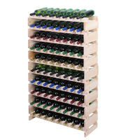 WEINREGAL VINOTECA FLEX PRO HxBxT 135x84x28cm 80 Flaschen auf 10 Ebenen Natur unbehandelt - Naturfarben, Holz (84/135/28cm) - PROREGAL