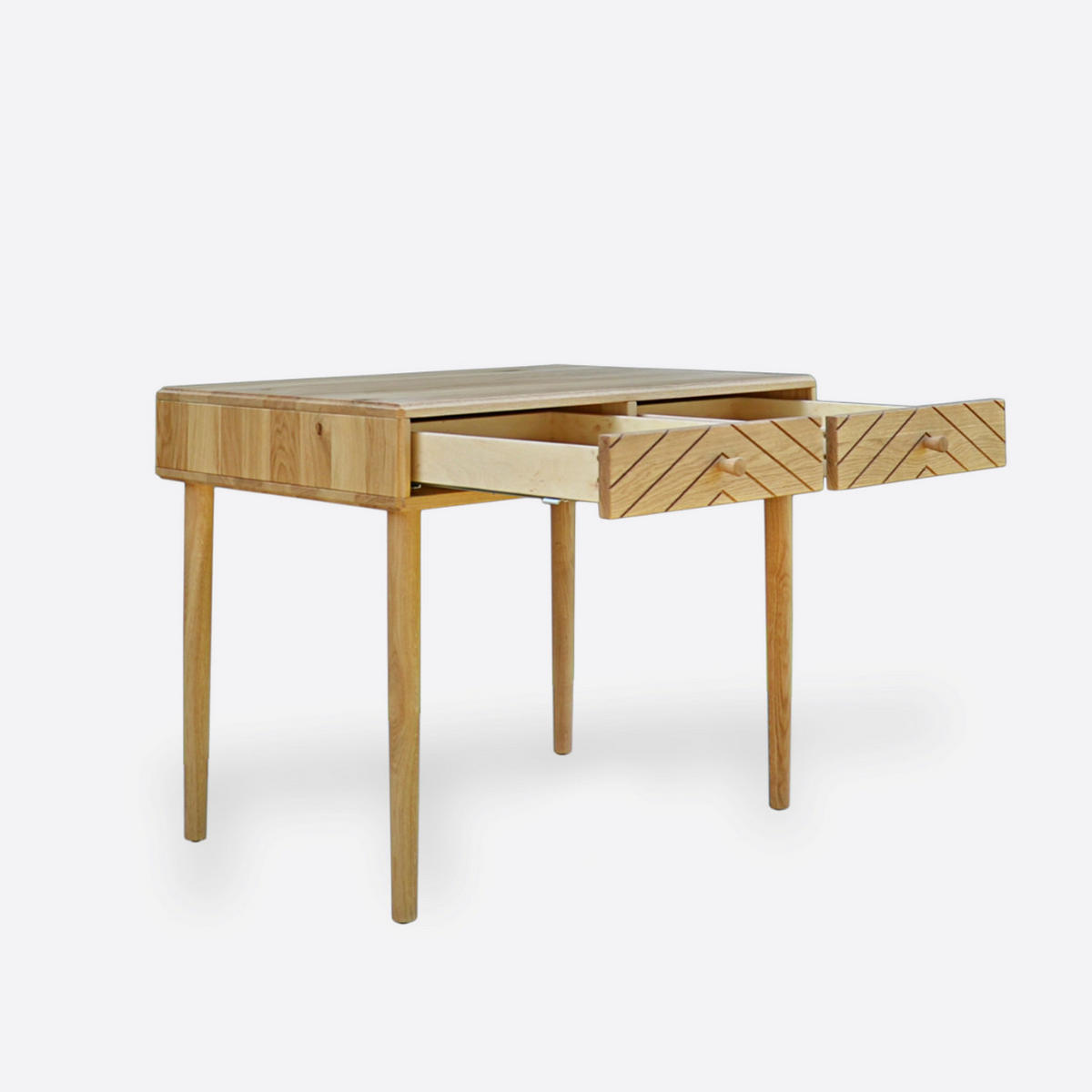 SCHREIBTISCH aus Eiche mit Schubladen im skandinavischen Stil AXEL II - Eichefarben, Holz (60/90/75cm) - Rawood Furniture