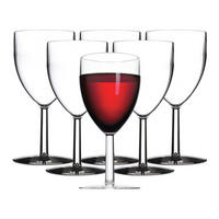 KUNSTSTOFF-ROTWEINGLÄSER transparent 300 ml 6er Set - Transparent, Kunststoff (0.3L) - Mepal