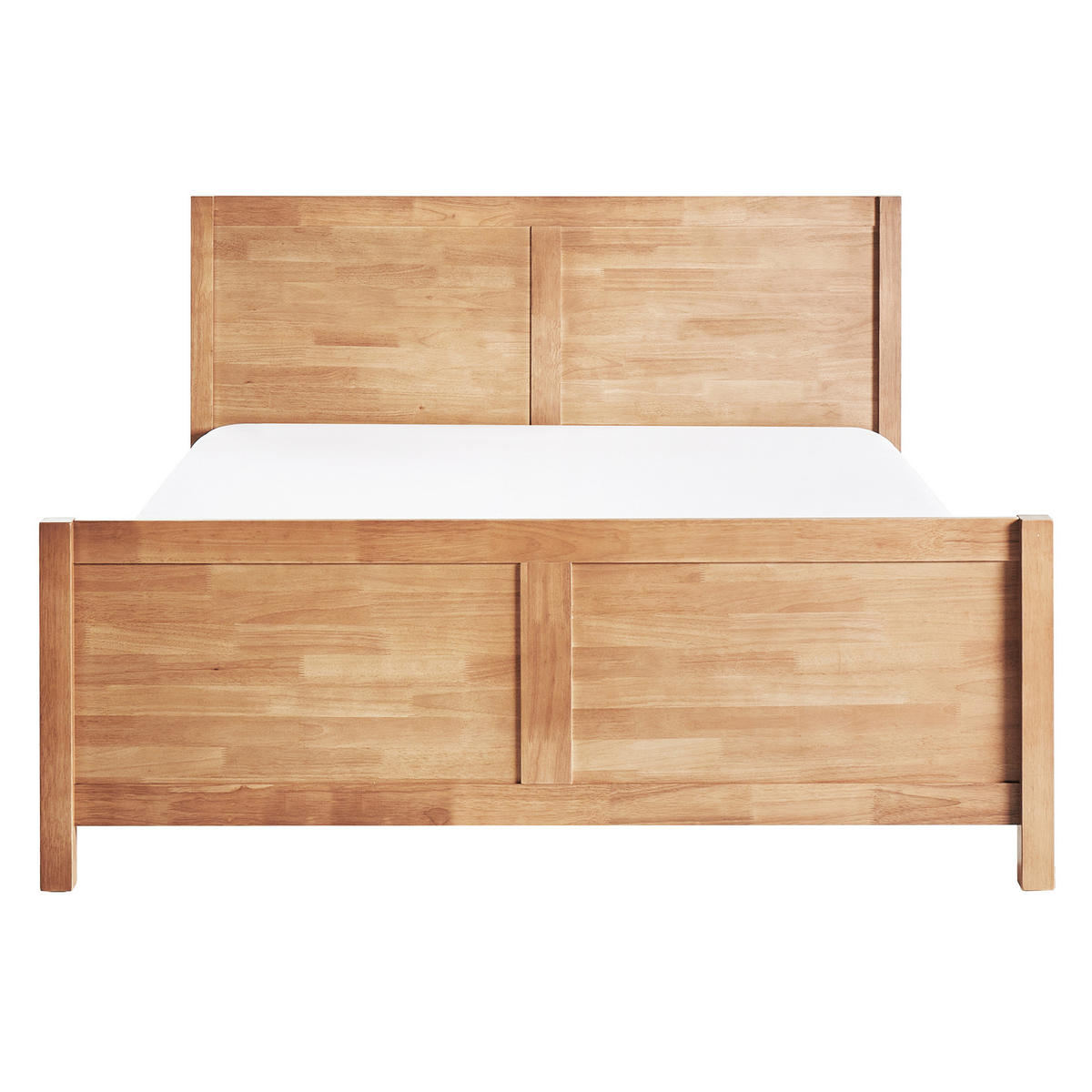 BETT mit Lattenrost 140x200 cm Heller Holzfarbton Champagnat - Hellbraun, Holz (140/200cm) - Beliani