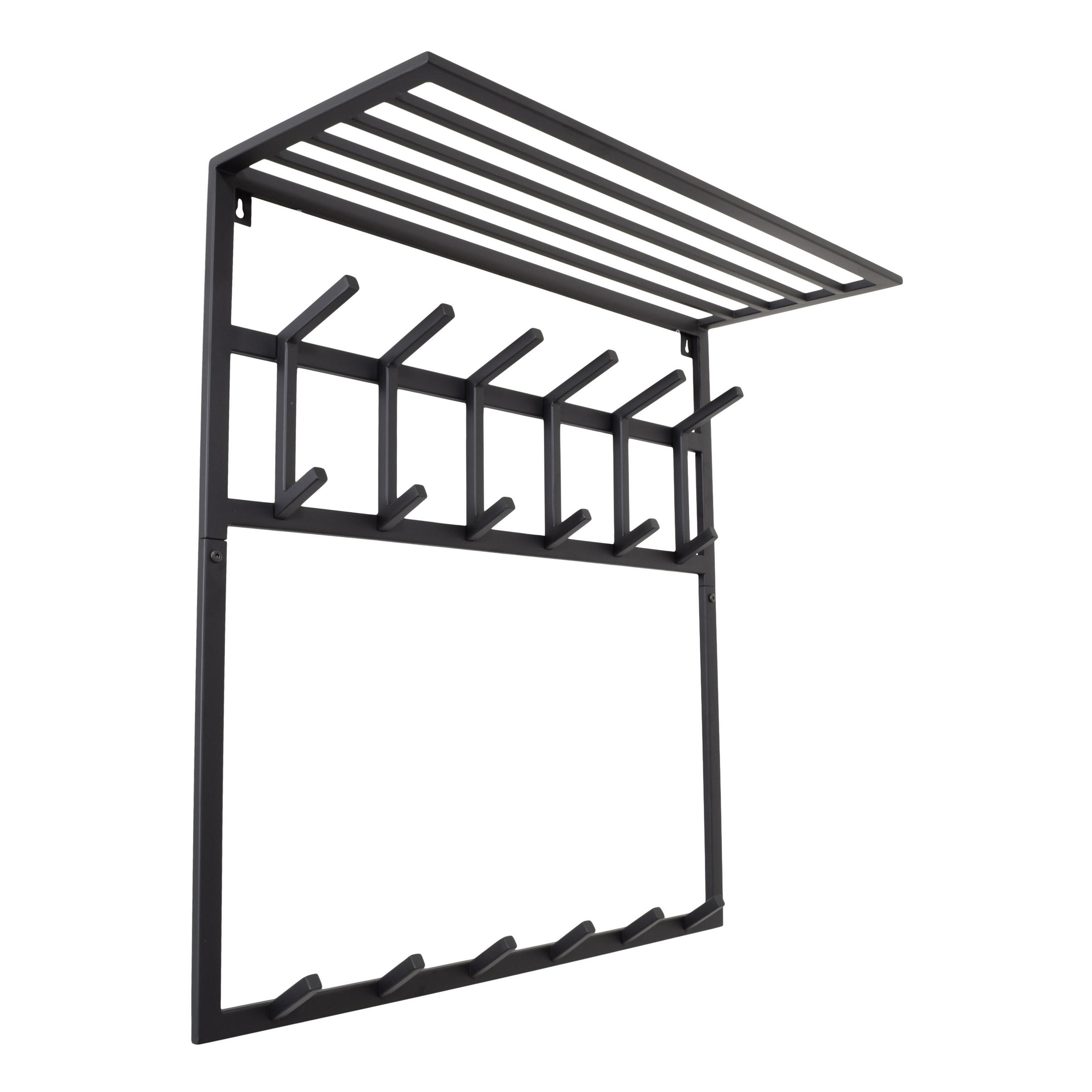 KLEIDERABLAGE Jaimy Schwarz - Schwarz, Metall (80/80/30cm) - LOFT42