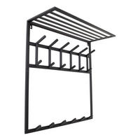 KLEIDERABLAGE Jaimy Schwarz - Schwarz, Metall (80/80/30cm) - LOFT42