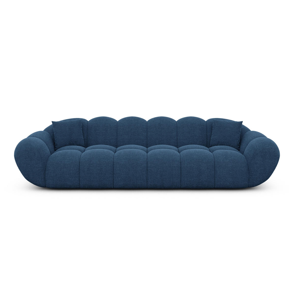 4-SITZER-SOFA Liva Dunkelblau Strukturstoff - Dunkelblau, Textil (265/70/93cm) - VAROYAL