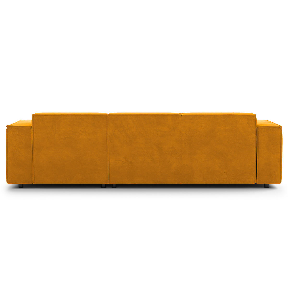 ECKSOFA mit Longchair - Gelb/Schwarz, Kunststoff/Textil (260/177cm) - home24