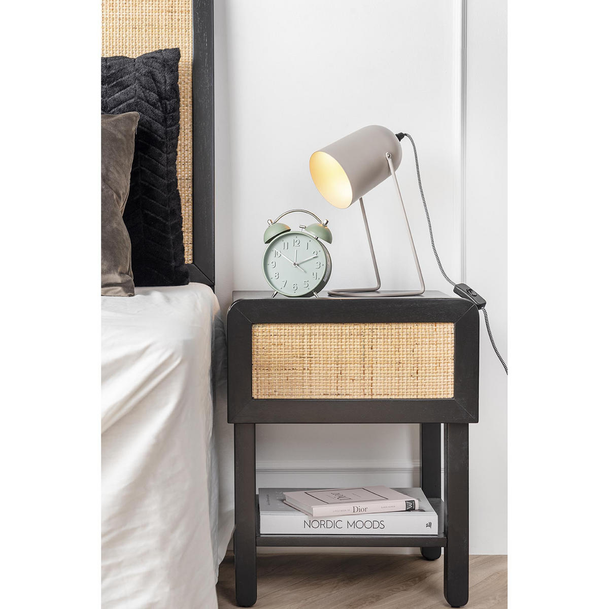 TISCHLAMPE Grau 18/18/30 cm - Grau, Metall (18/18/30cm) - Leitmotiv