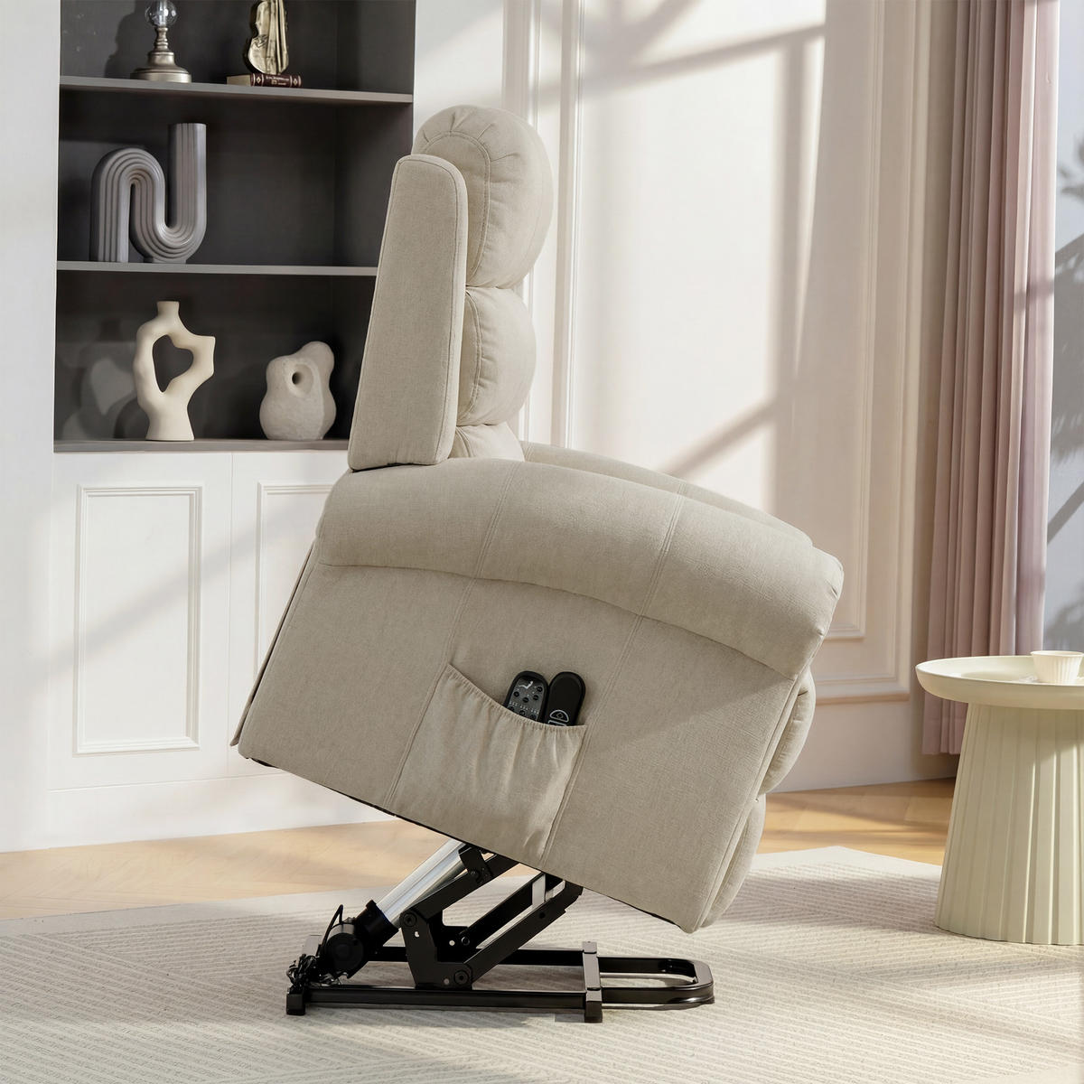MASSAGESESSEL DE-15452 Massage und Heizung Beige - Beige, Metall (87/108/87.5cm) - ComfortXL