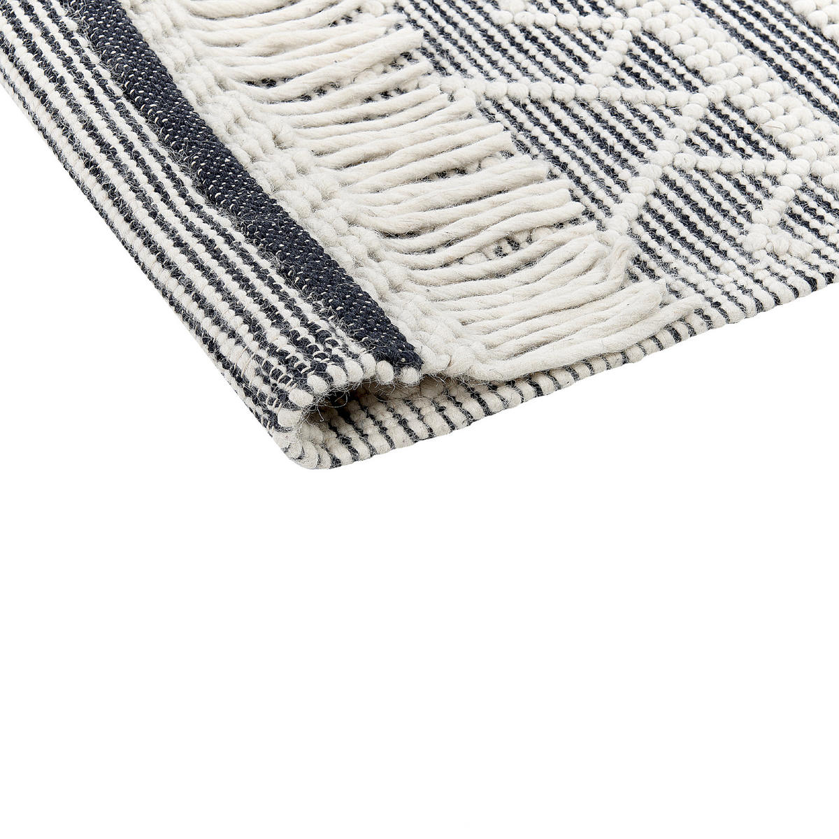 KURZFLOR-TEPPICH Savuca 230/160 cm - Schwarz, Textil (160/230cm) - Beliani