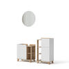 BADMÖBEL-SET Karen Sonoma/Weiß 3 Teile, mit Midischrank - Weiß/Sonoma Eiche, Holzwerkstoff (60/65/35cm) - Vicco