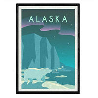 POSTER Alaska Stadtfarben A3 Rahmenlos - Klar, Papier (29.7/5/42cm) - Nacnic