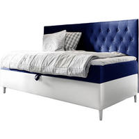 KINDERBETT FLIPPO 2 - Dunkelblau/Weiß, Holzwerkstoff (102/202cm) - Meblini