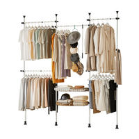 TELESKOP GARDEROBEN SYSTEM - Weiß, Kunststoff (311/285/3cm) - SoBuy