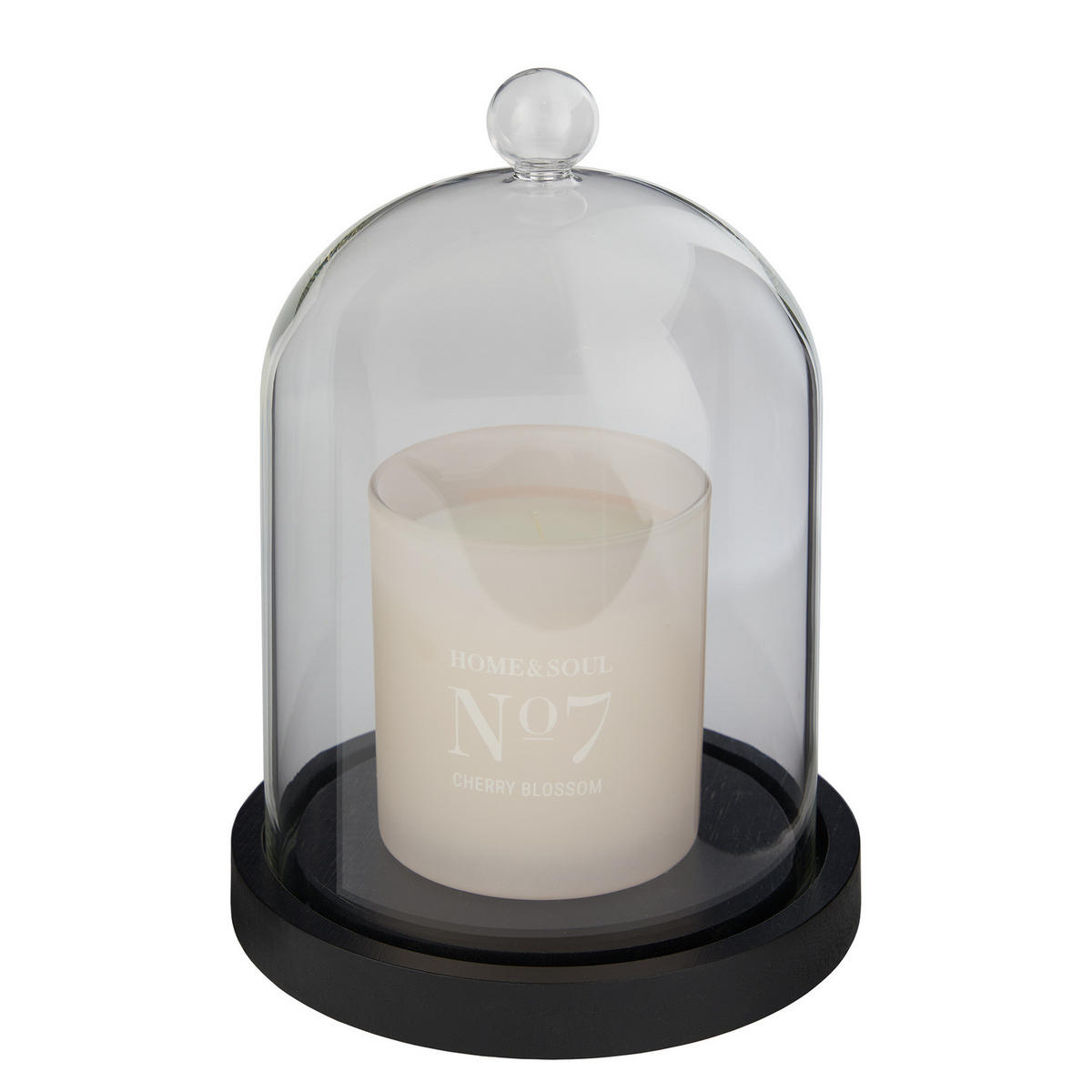 GLASGLOCKE FÜR DUFTKERZEN Dome - Schwarz, Glas (15/20/15cm) - Butlers