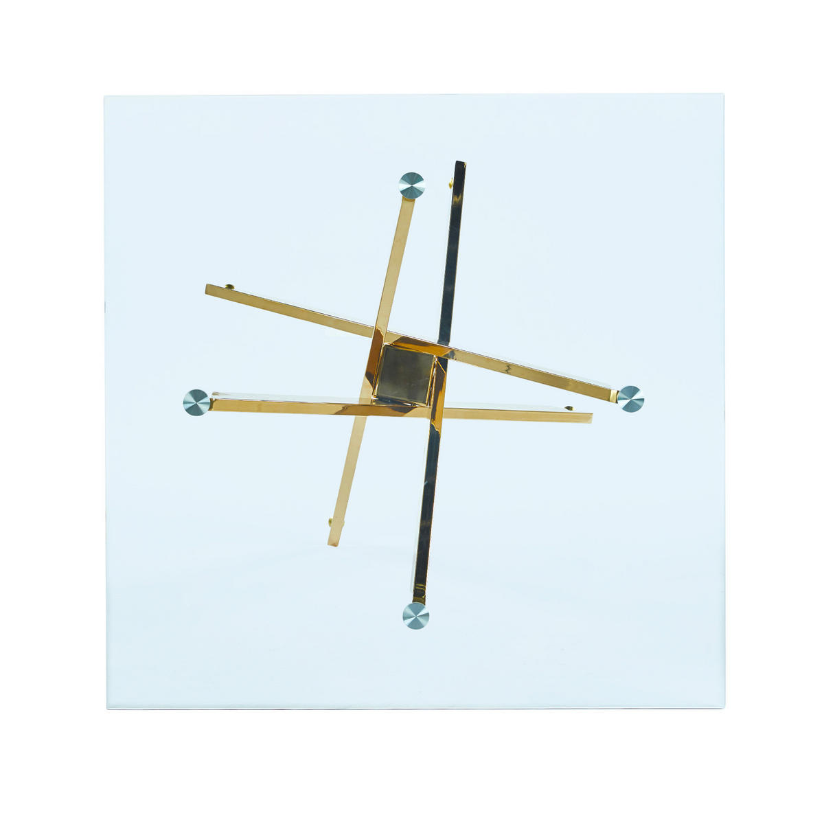 ESSGRUPPE DE-39335 5-teilig, mit 4 Samtstühlen Gold - Goldfarben, Metall (80/75/80cm) - ComfortXL