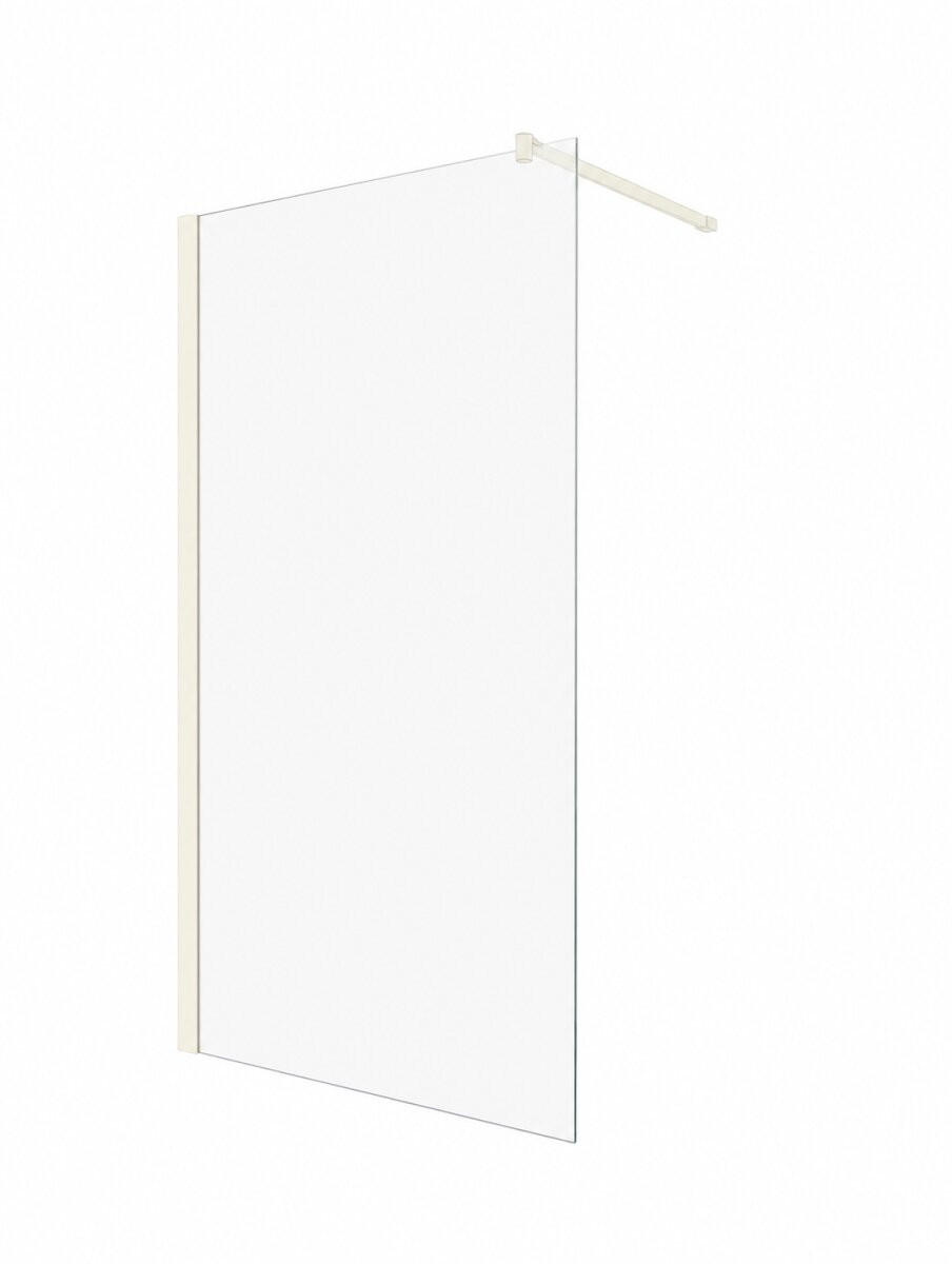 WALK-IN-DUSCHWAND 90 × 200 cm – Satiniertes ESG-Sicherheitsglas – Weiß - Weiß, Glas (10/90/200cm) -  Glaswerk Westfalen