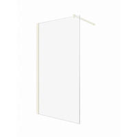 WALK-IN-DUSCHWAND 90 × 200 cm – Satiniertes ESG-Sicherheitsglas – Weiß - Weiß, Glas (10/90/200cm) -  Glaswerk Westfalen