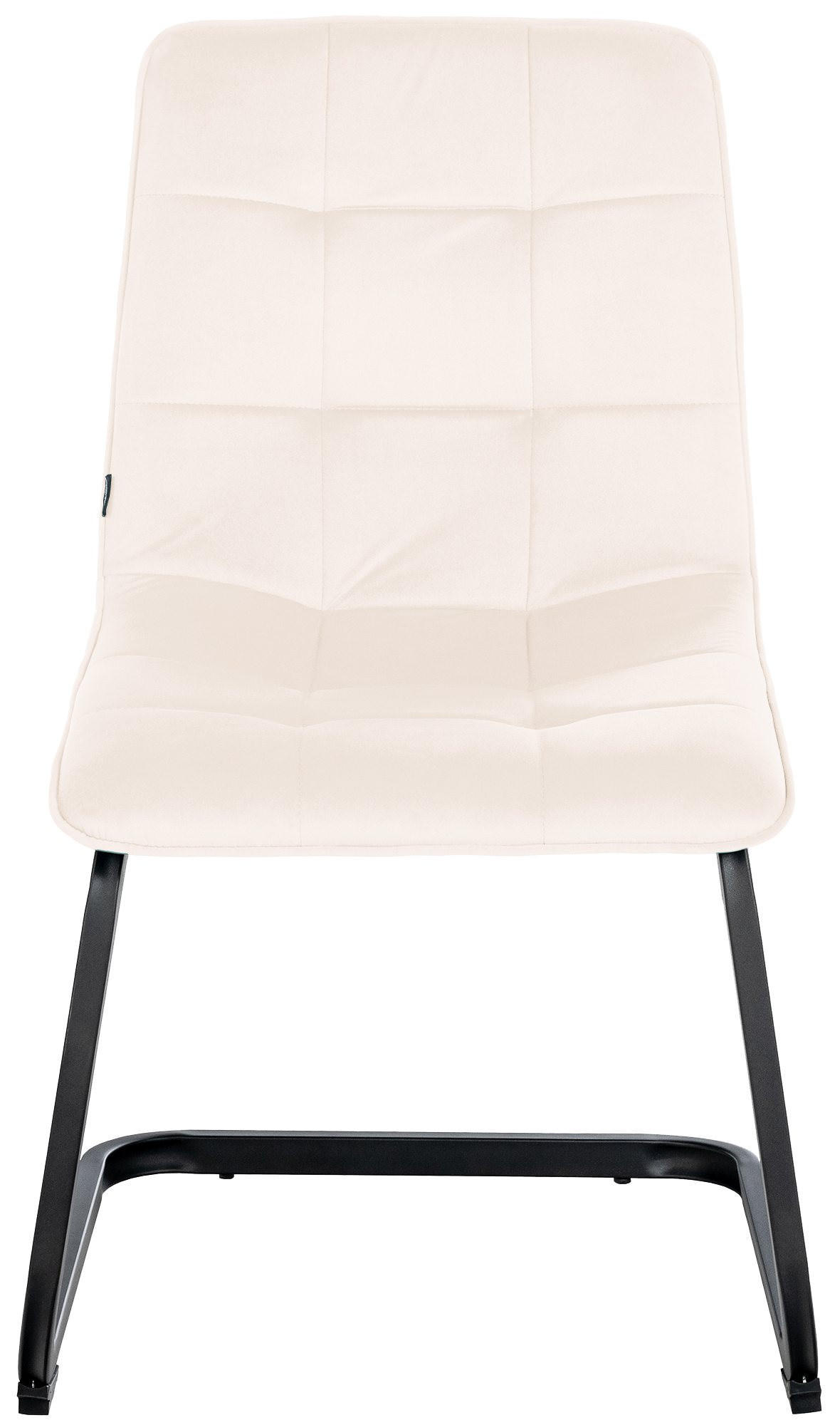 SCHWINGSTUHL 2er Set Samt creme - Creme/Schwarz, Textil/Metall (47/87/58cm) - CLP